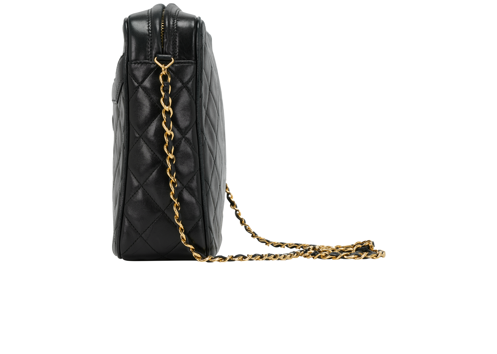 Vintage Tassel Crossbody, &pound;2,500, Handbags, Black, Lambskin Leather, Bottom view